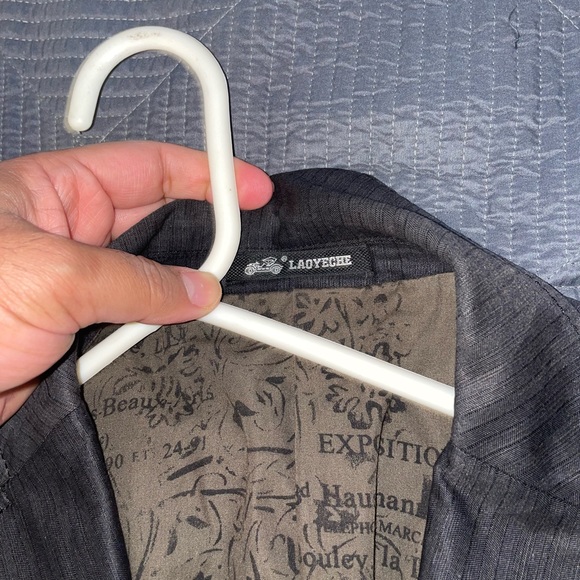 Gorgeous Laugeche Blazer, black and navy blue colour with leather pockets - Picture 4 of 4